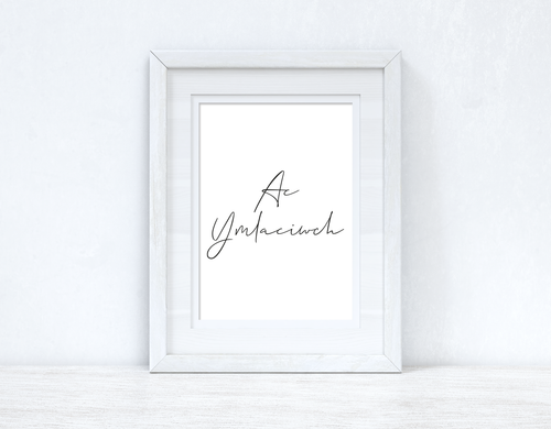 Ac Ymlaciwch And Relax Home Welsh Decor Wall Decor Print-0