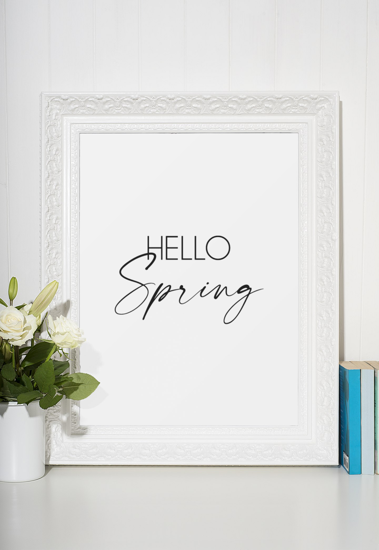 Hello Spring Simple Spring Seasonal Wall Home Decor Print-1