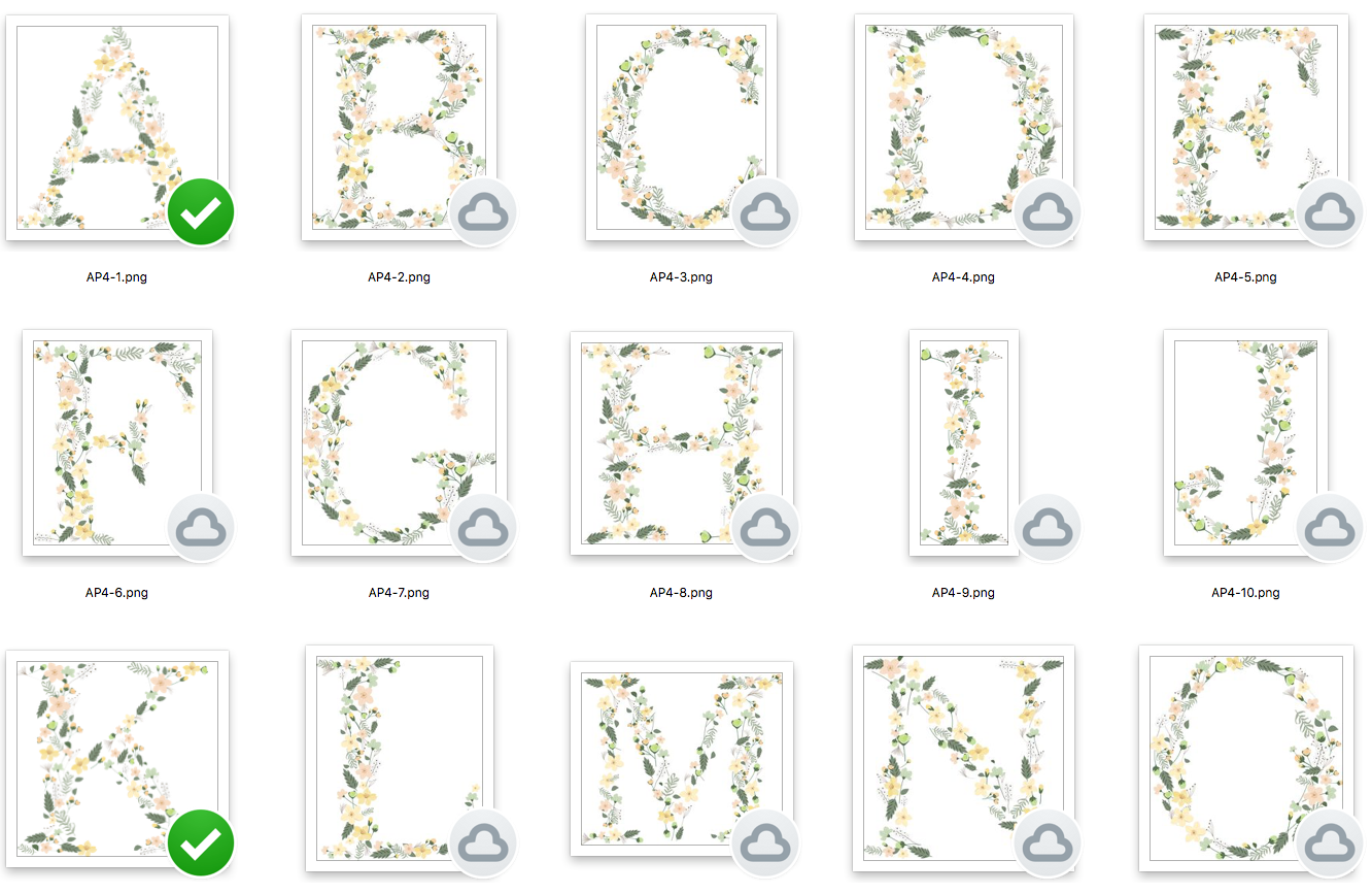 Personalised Spring Floral Initial & Name Spring Seasonal Wall Home Decor Print-3