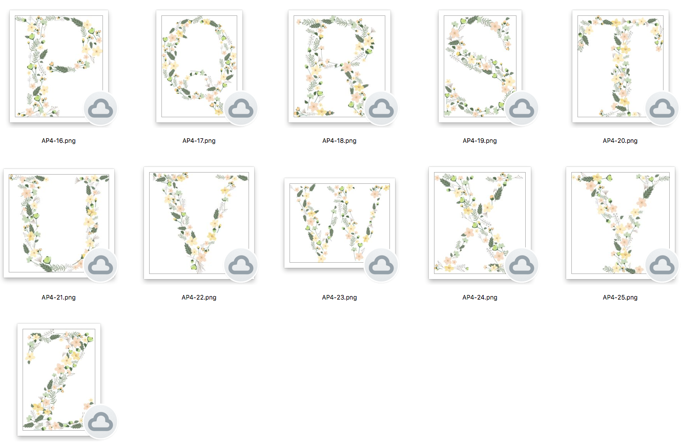 Personalised Spring Floral Initial & Name Spring Seasonal Wall Home Decor Print-4