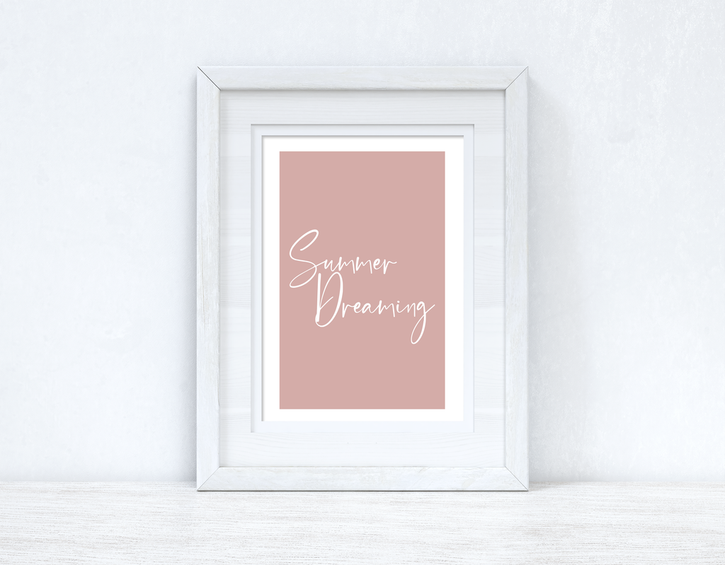 Summer Dreaming Nude Pink Summer Seasonal Wall Home Decor Print-1