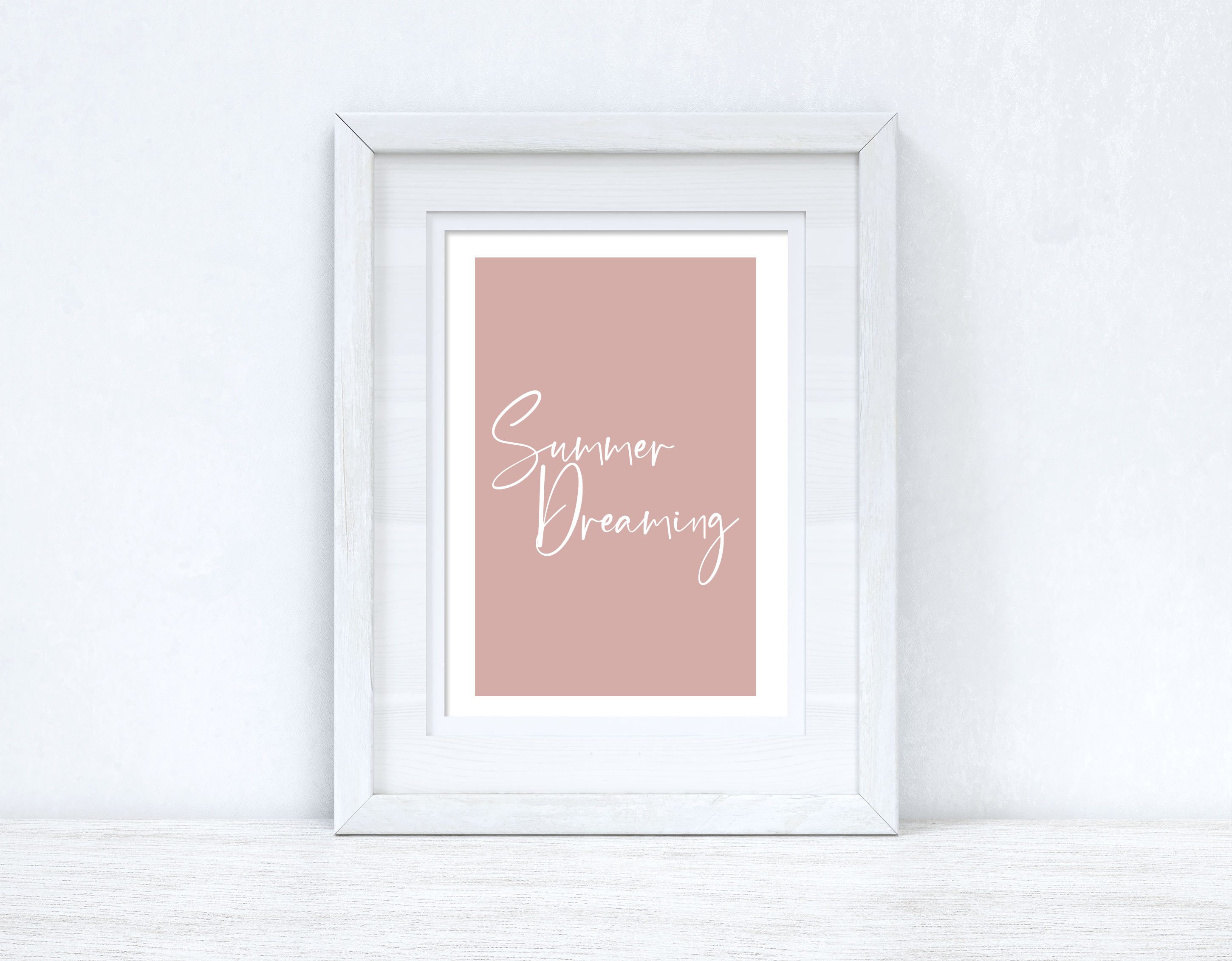 Summer Dreaming Nude Pink Summer Seasonal Wall Home Decor Print-1