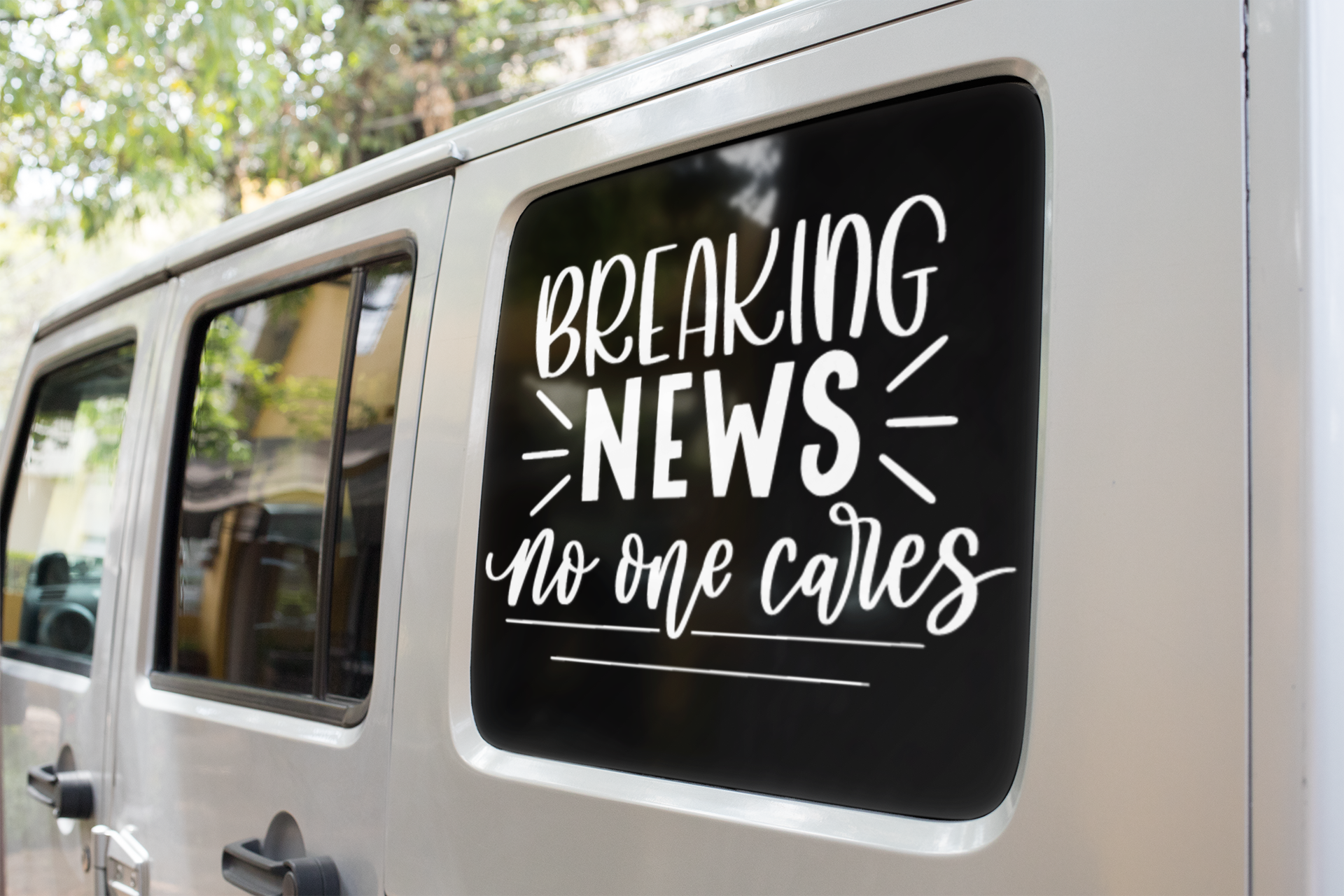 Breaking News No One Cares Sarcastic Sticker-1