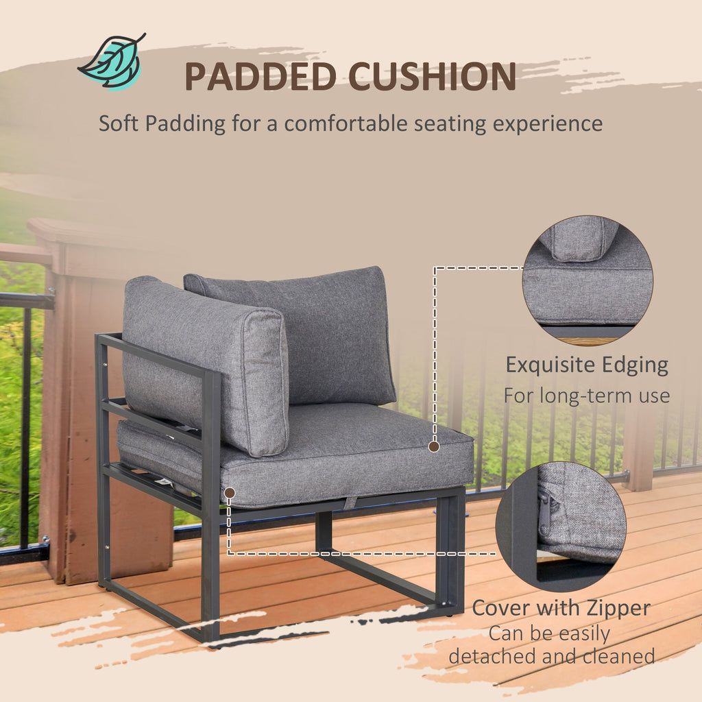 5 Piece Garden Conversation Set With Cushions Outdoor Patio Furniture-3